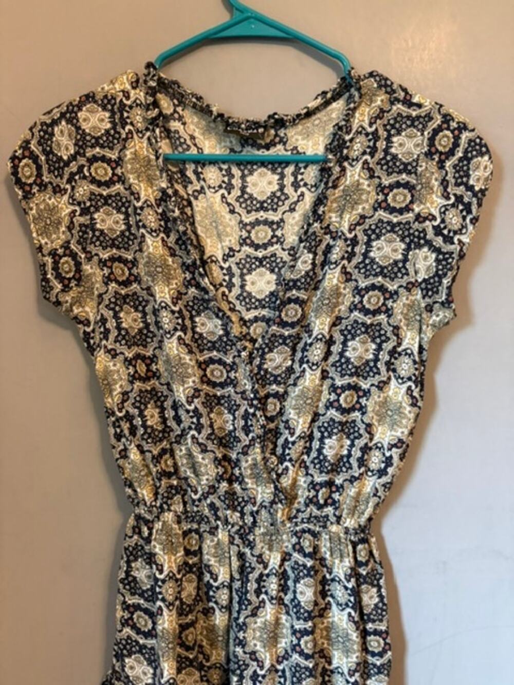 Culture Shop Womens Printed Romper Black Cream Tan